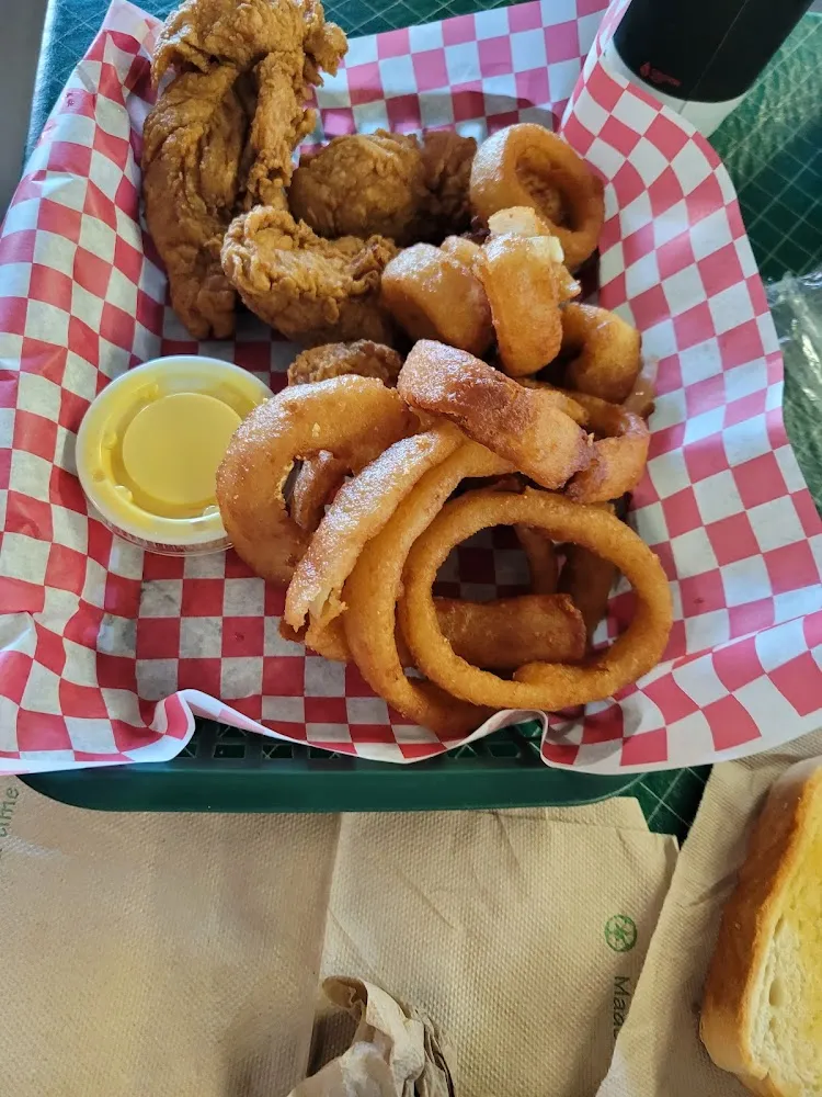Chicken Fingers Plate with Onion Rings
